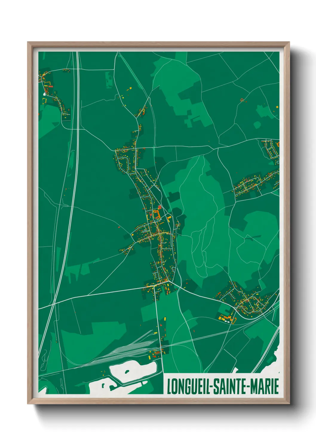 Une affiche de carte sur Longueil-Sainte-Marie