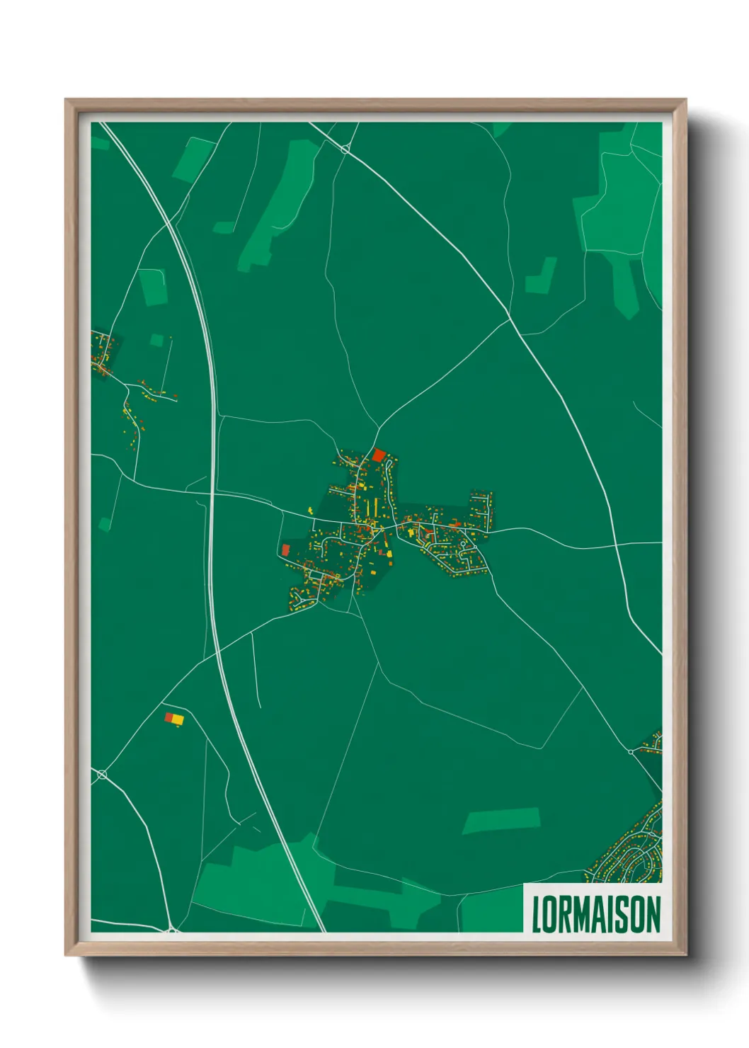 Une affiche de carte sur Lormaison