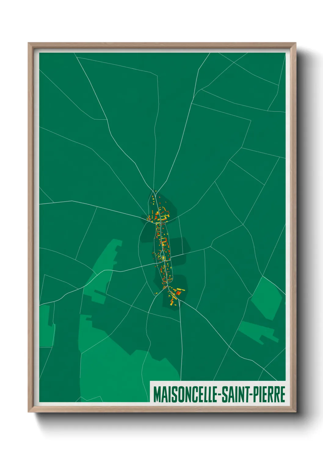 Une affiche de carte sur Maisoncelle-Saint-Pierre