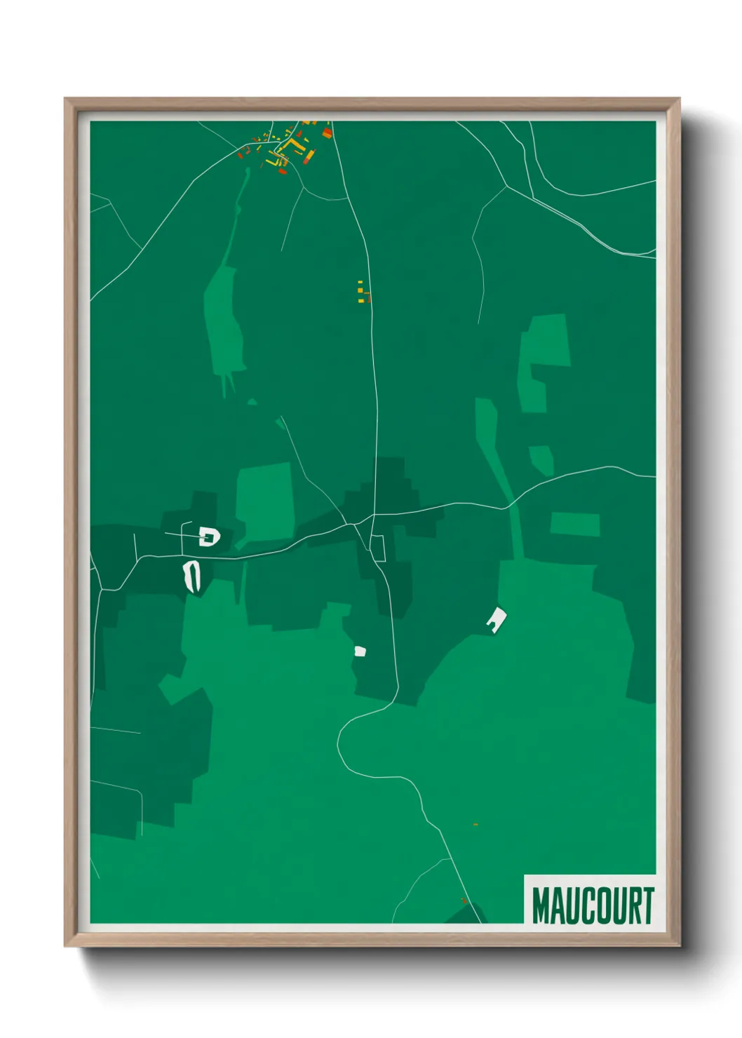 Une affiche de carte sur Maucourt