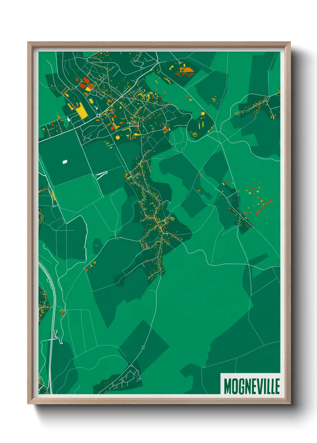 Une affiche de carte sur Mogneville