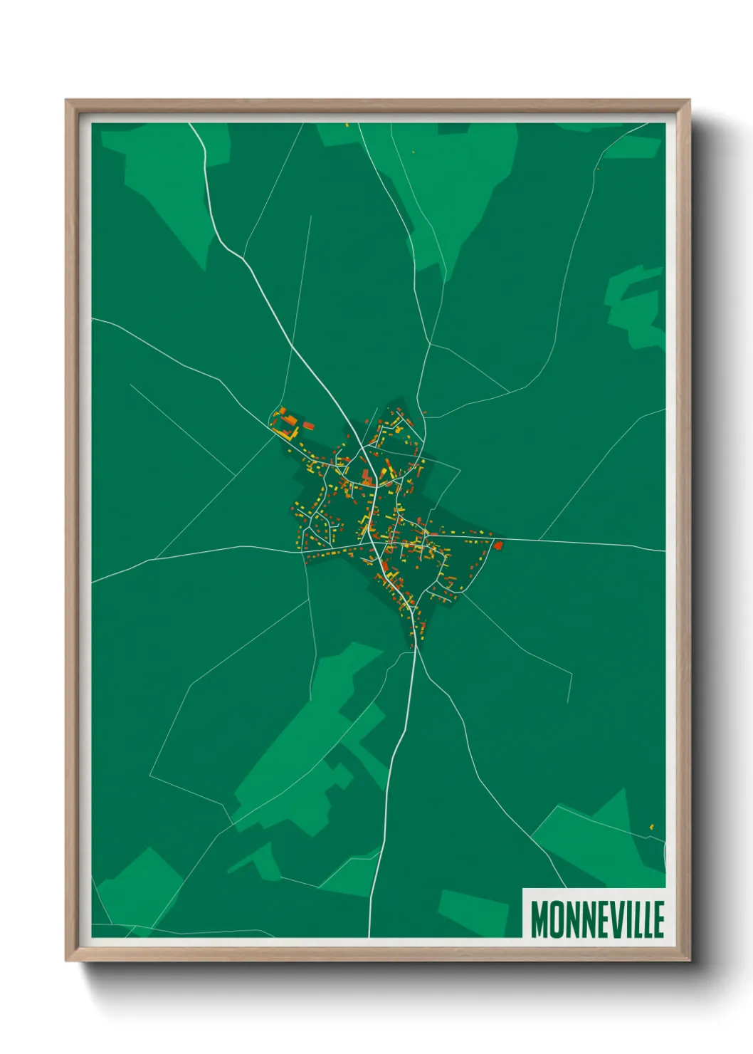 Une affiche de carte sur Monneville
