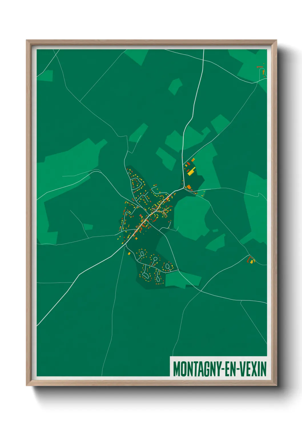 Une affiche de carte sur Montagny-en-Vexin