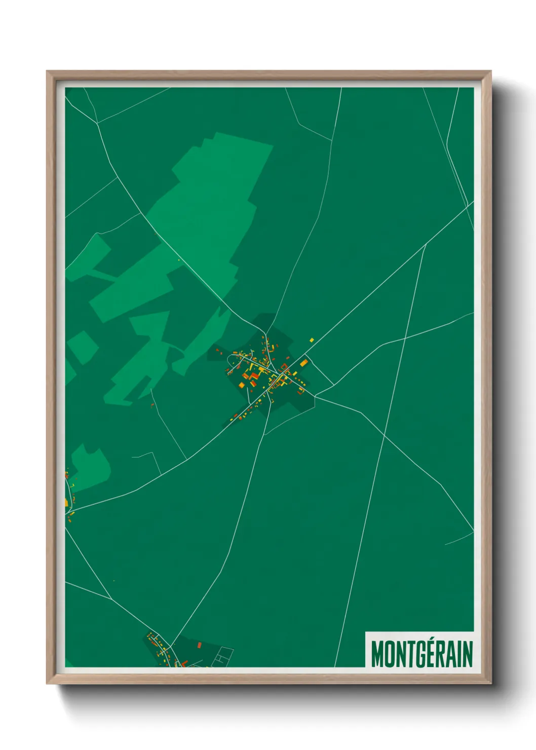 Une affiche de carte sur Montgérain