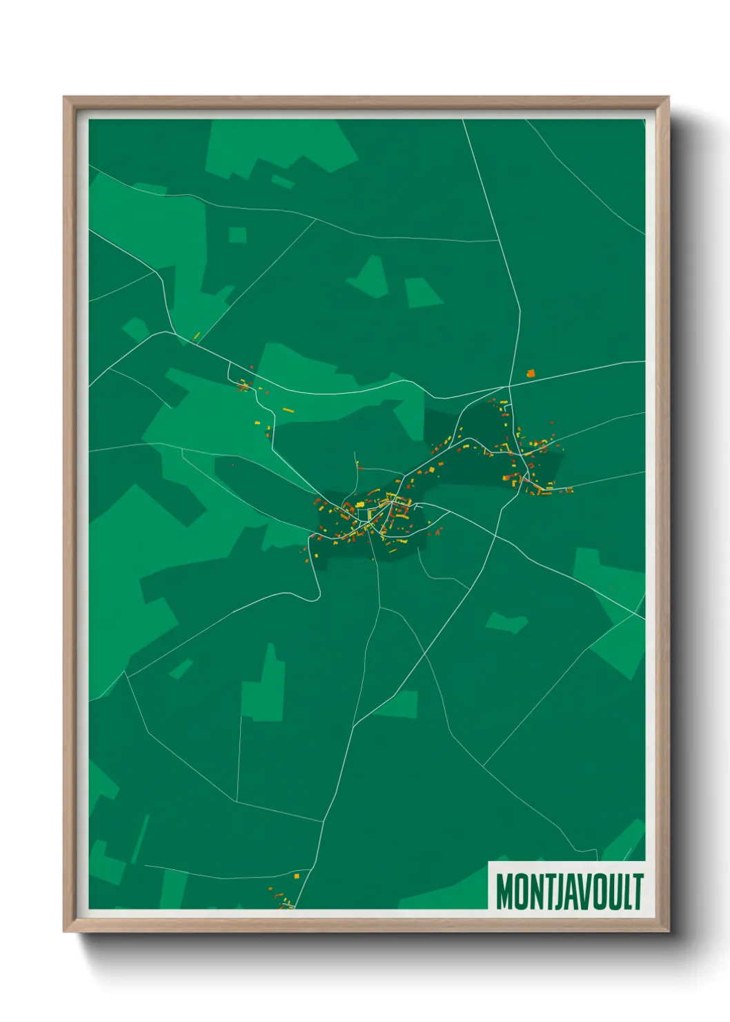 Une affiche de carte sur Montjavoult