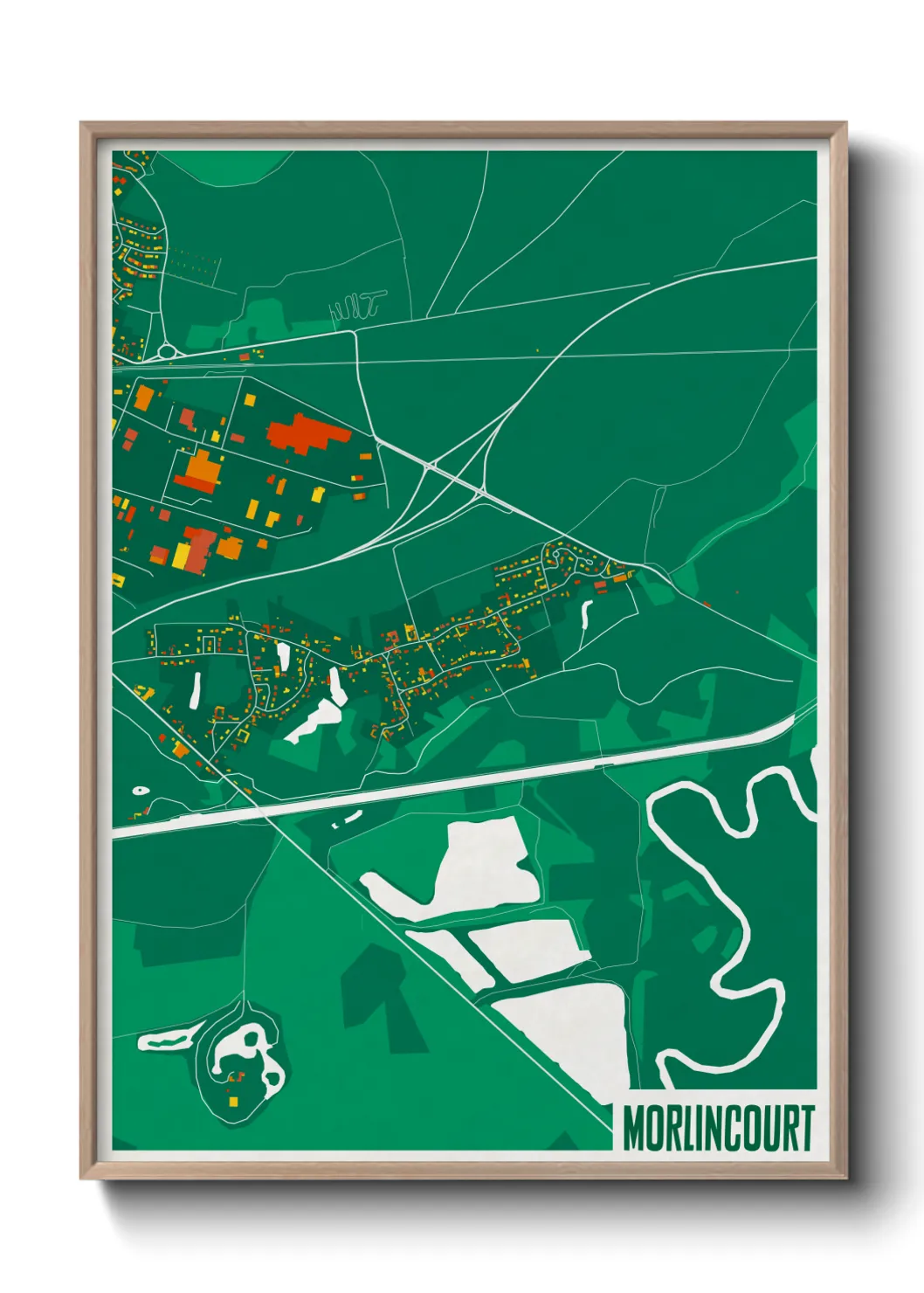 Une affiche de carte sur Morlincourt