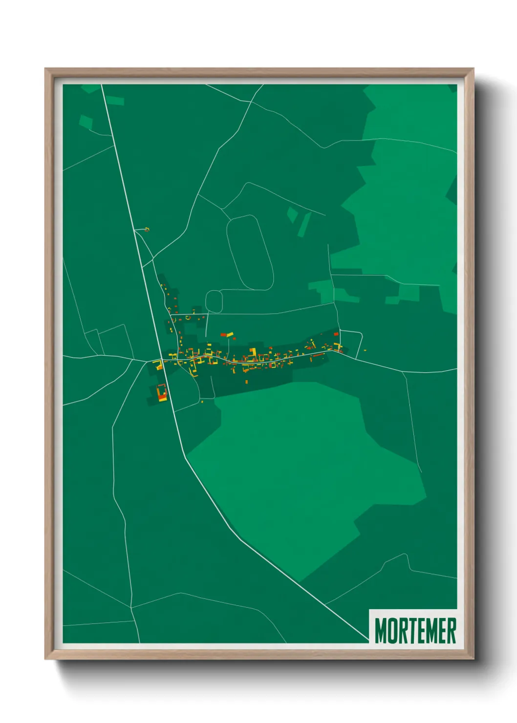 Une affiche de carte sur Mortemer