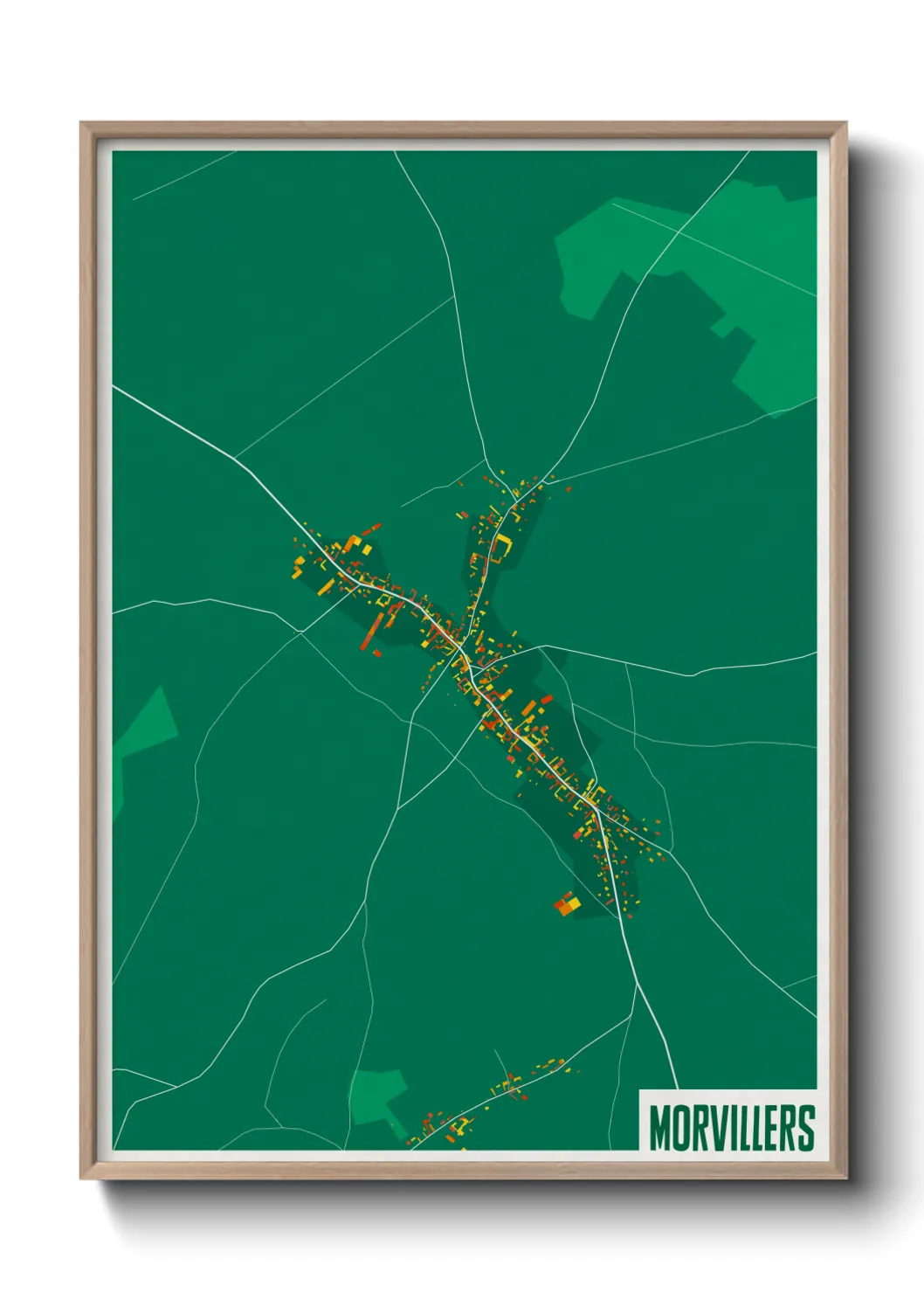 Une affiche de carte sur Morvillers