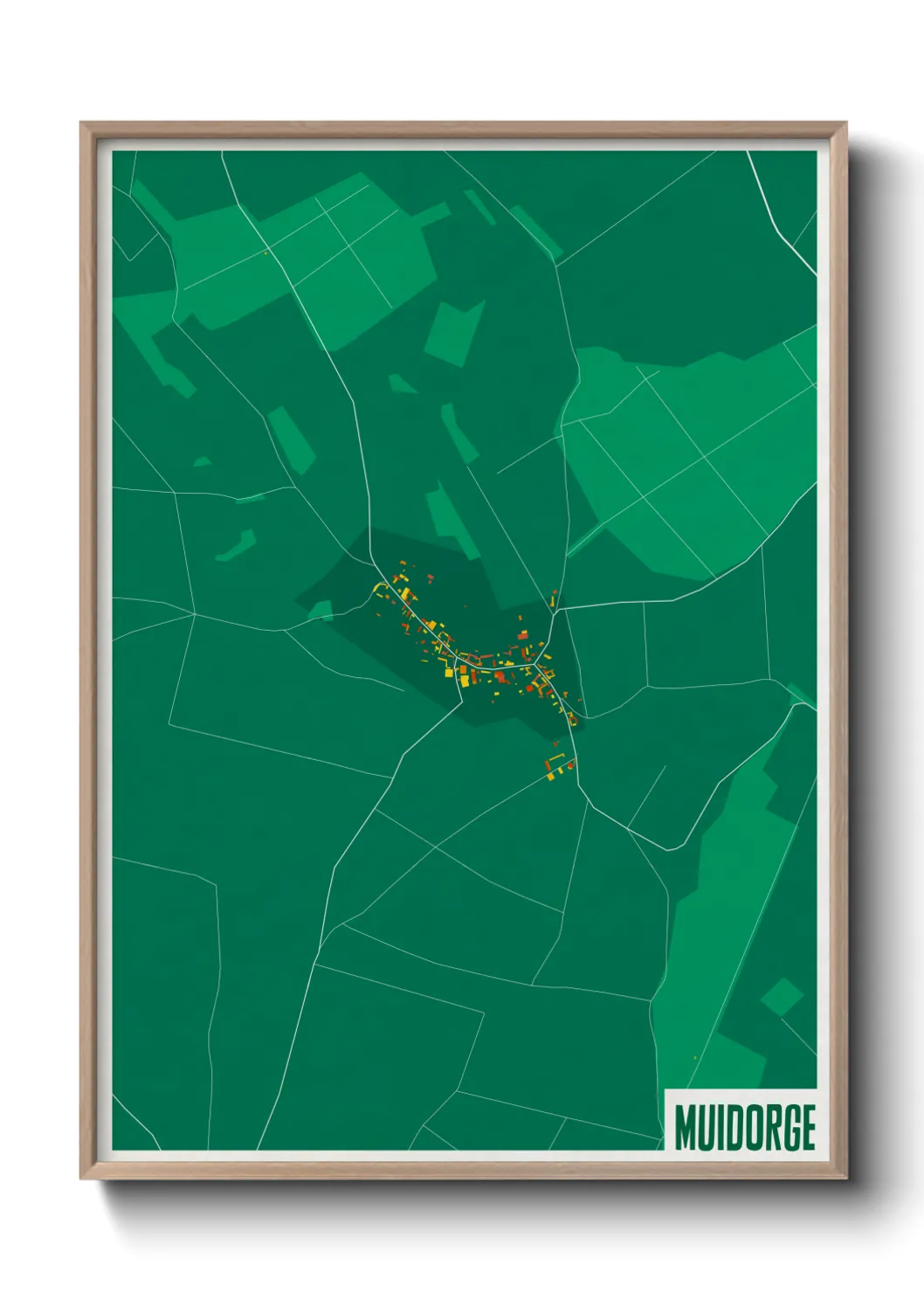 Une affiche de carte sur Muidorge