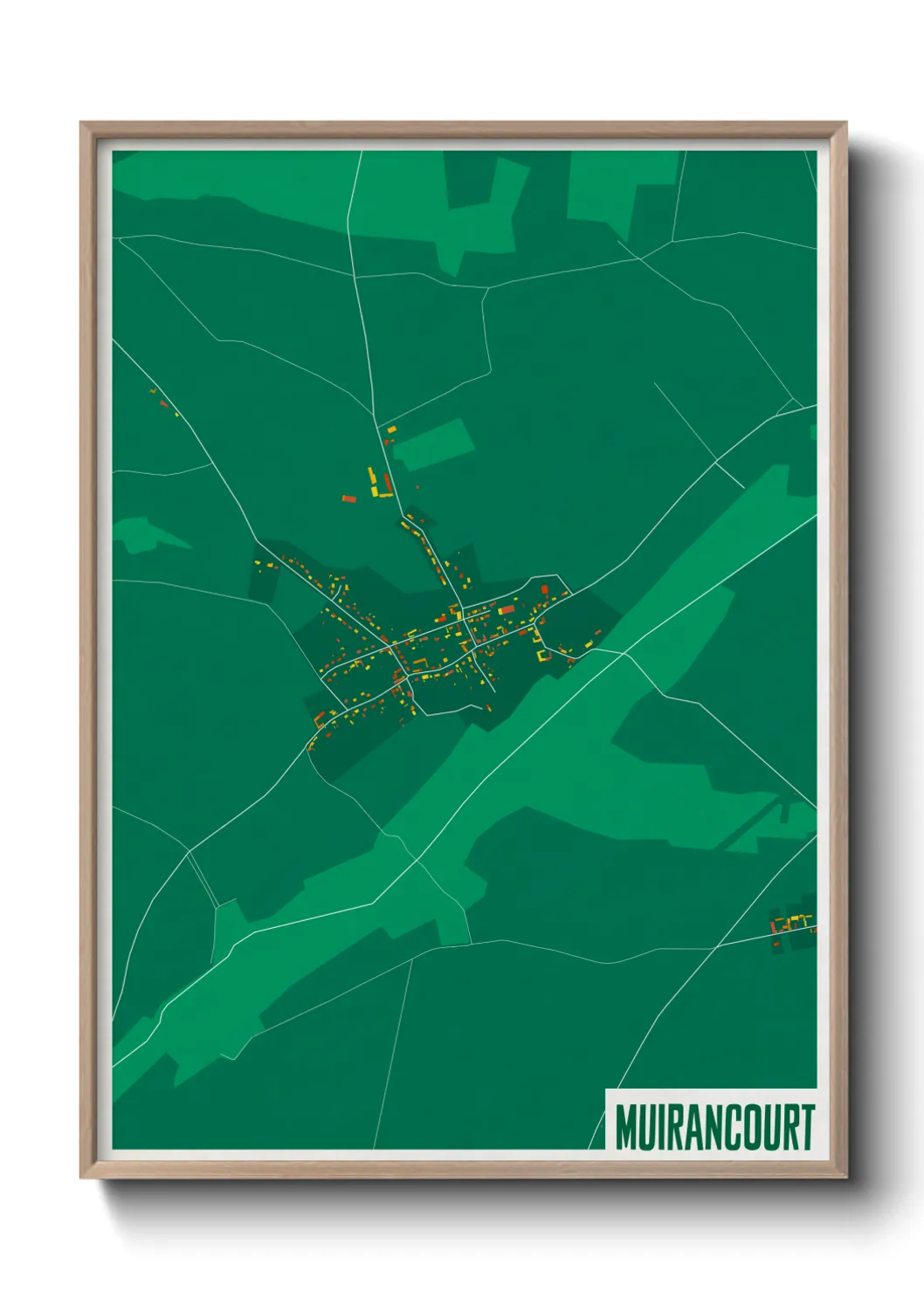 Une affiche de carte sur Muirancourt