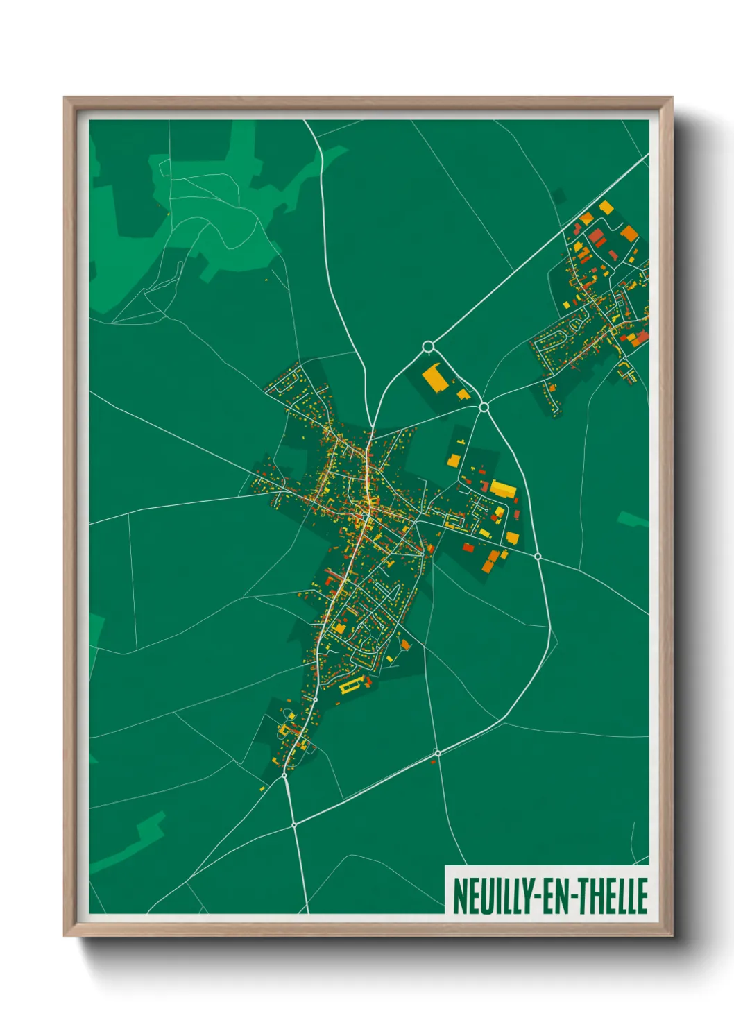 Une affiche de carte sur Neuilly-en-Thelle