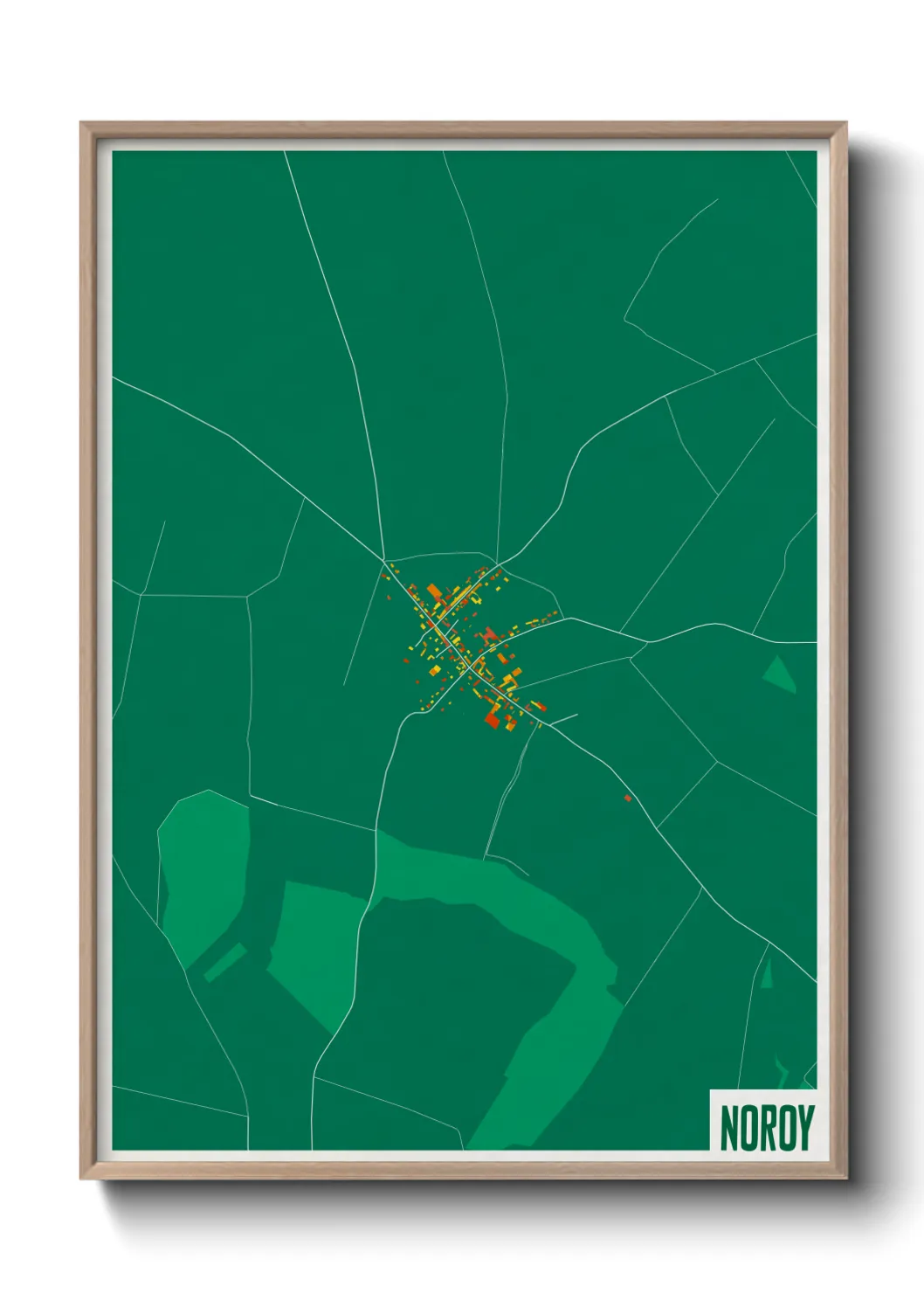 Une affiche de carte sur Noroy