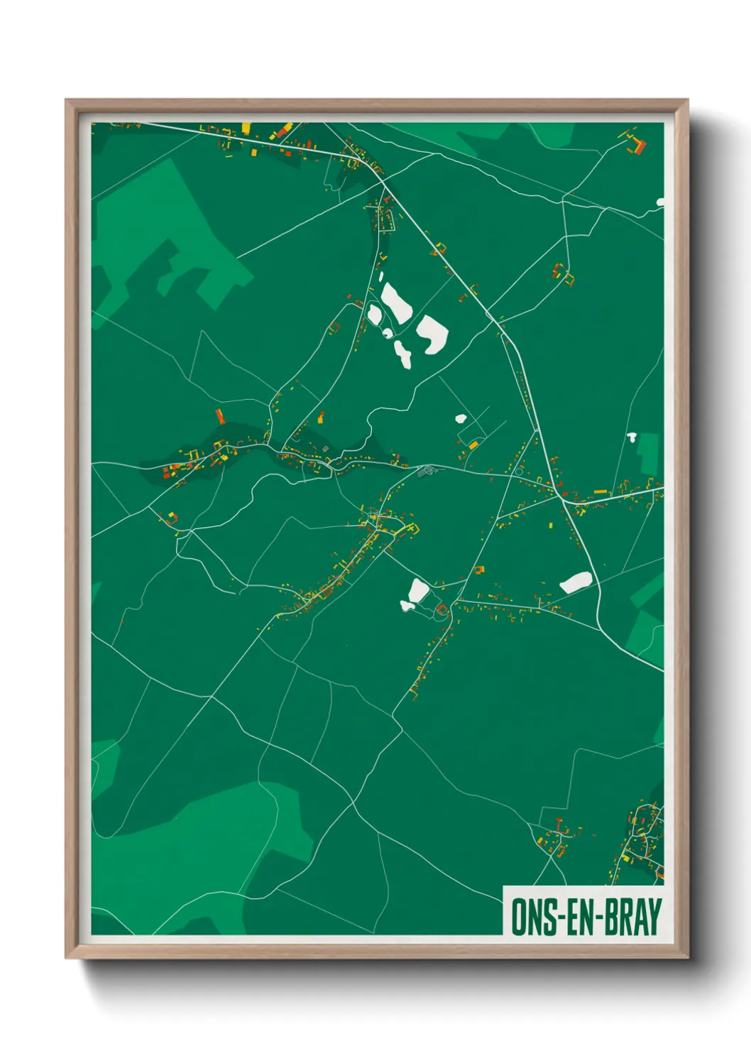 Une affiche de carte sur Ons-en-Bray