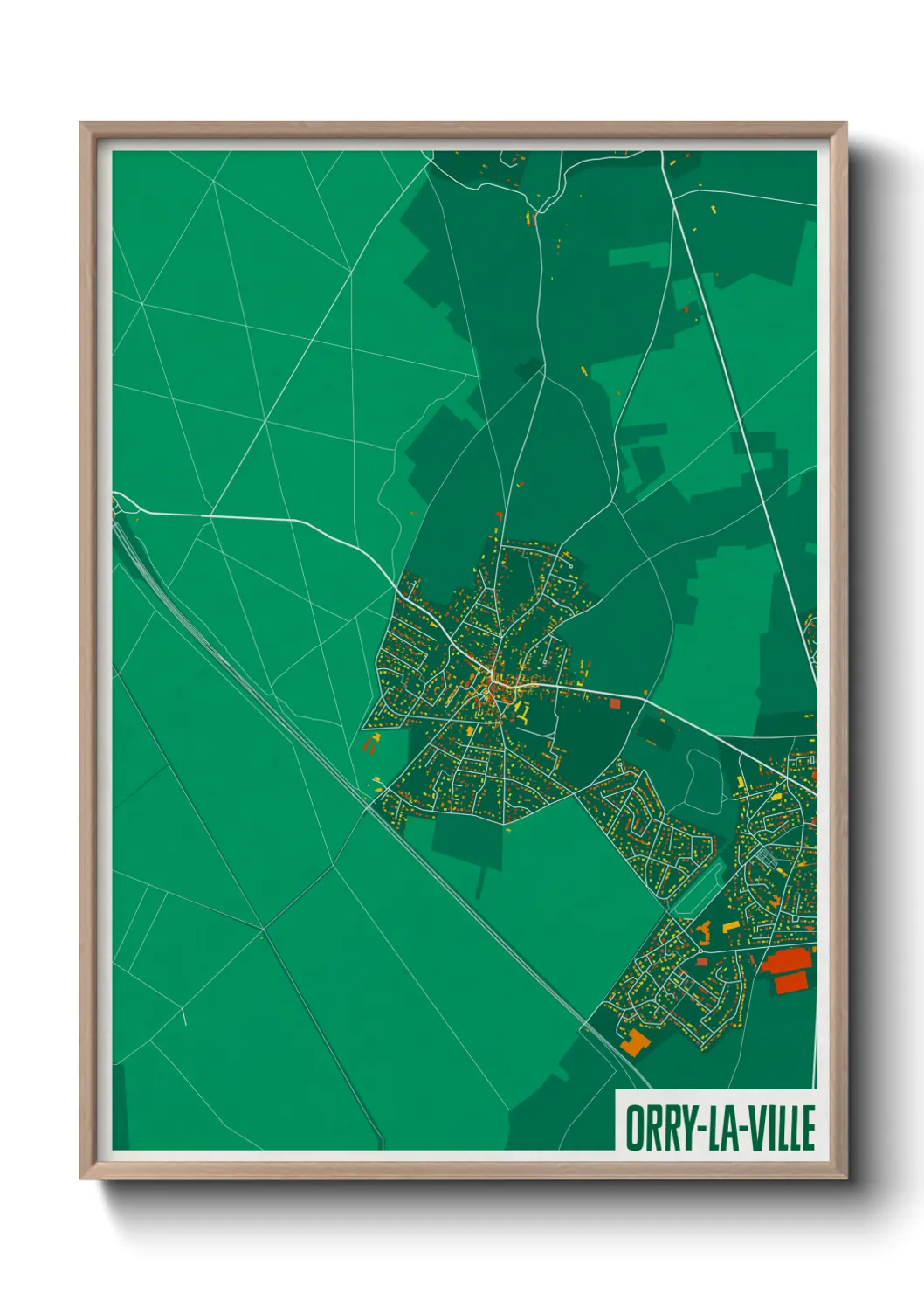Une affiche de carte sur Orry-la-Ville