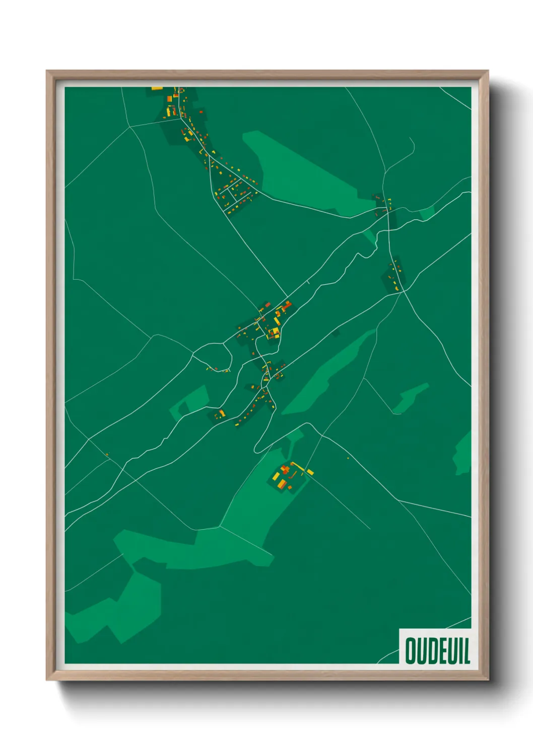 Une affiche de carte sur Oudeuil