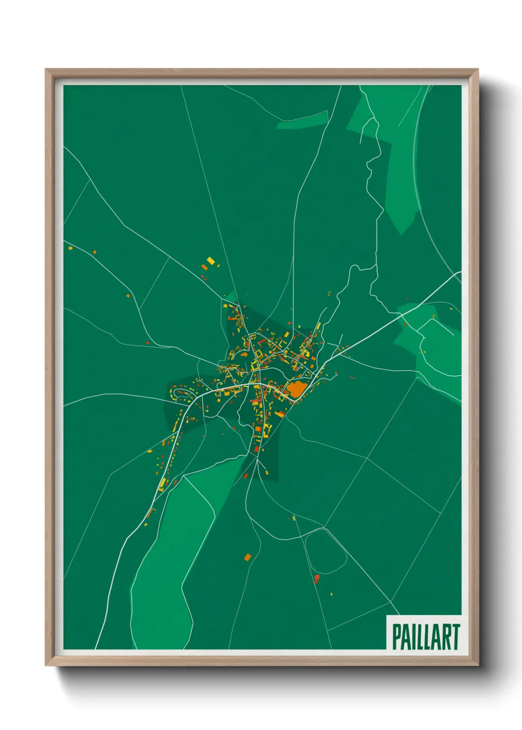 Une affiche de carte sur Paillart