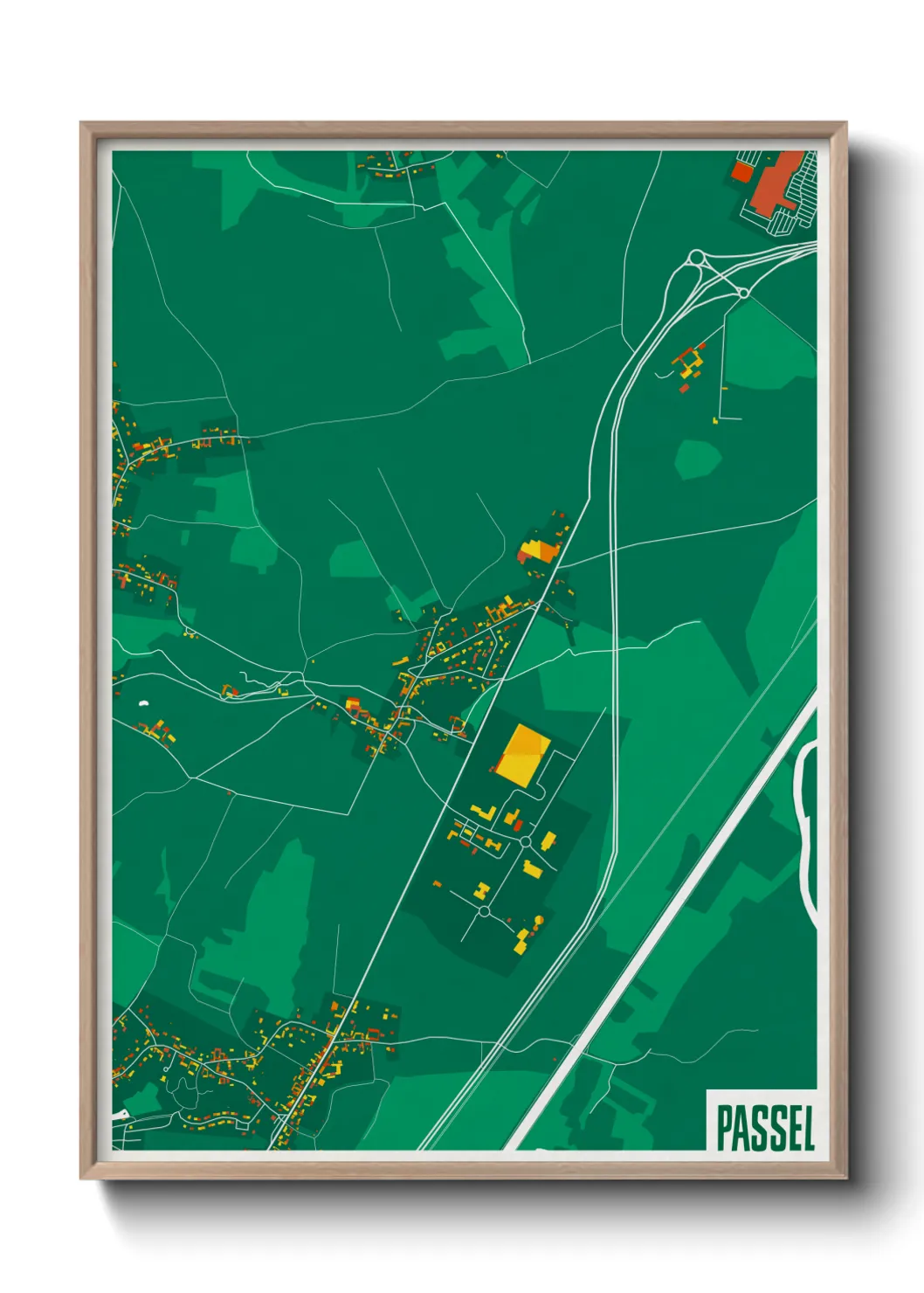 Une affiche de carte sur Passel