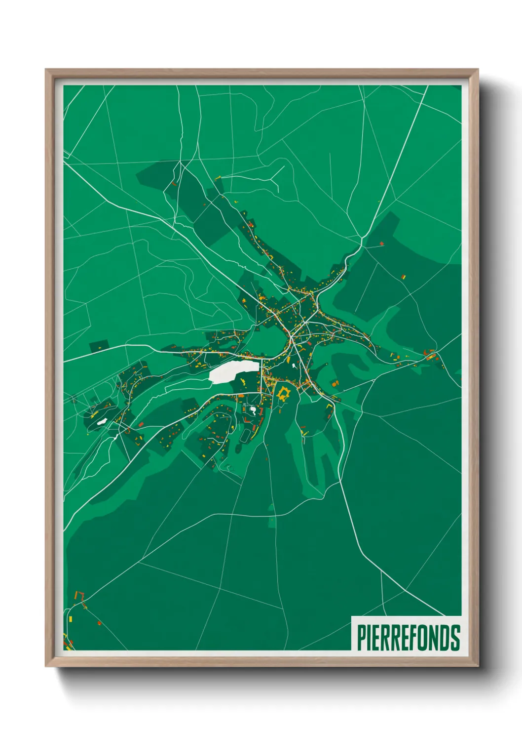 Une affiche de carte sur Pierrefonds