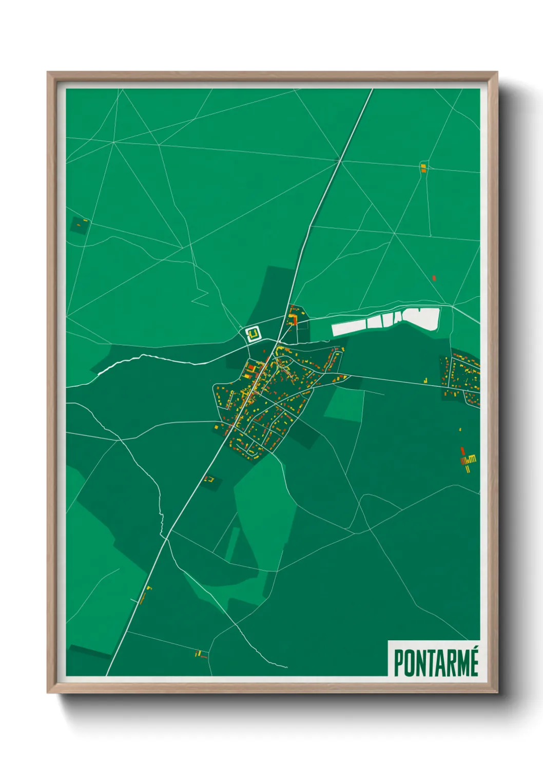 Une affiche de carte sur Pontarmé