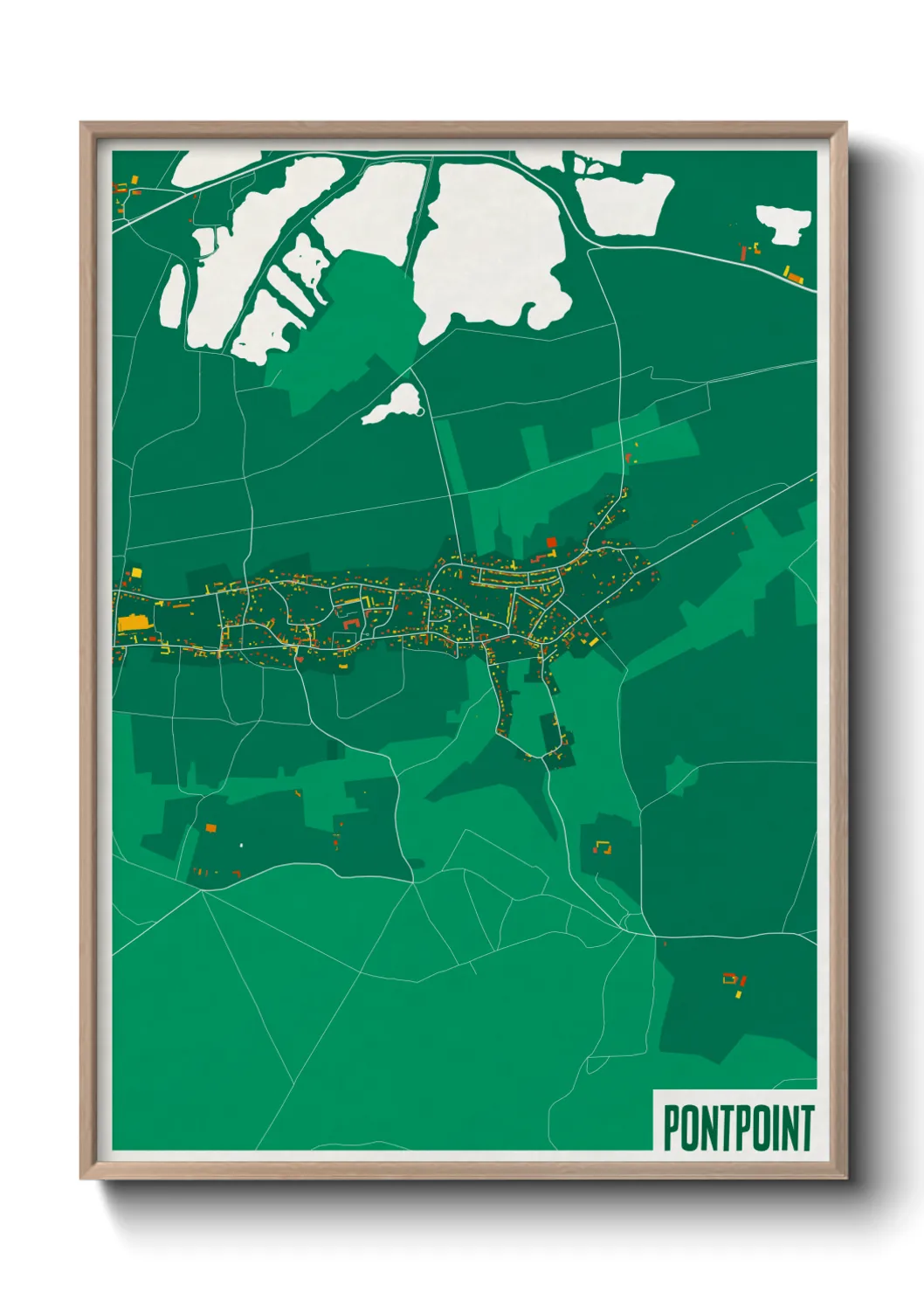 Une affiche de carte sur Pontpoint