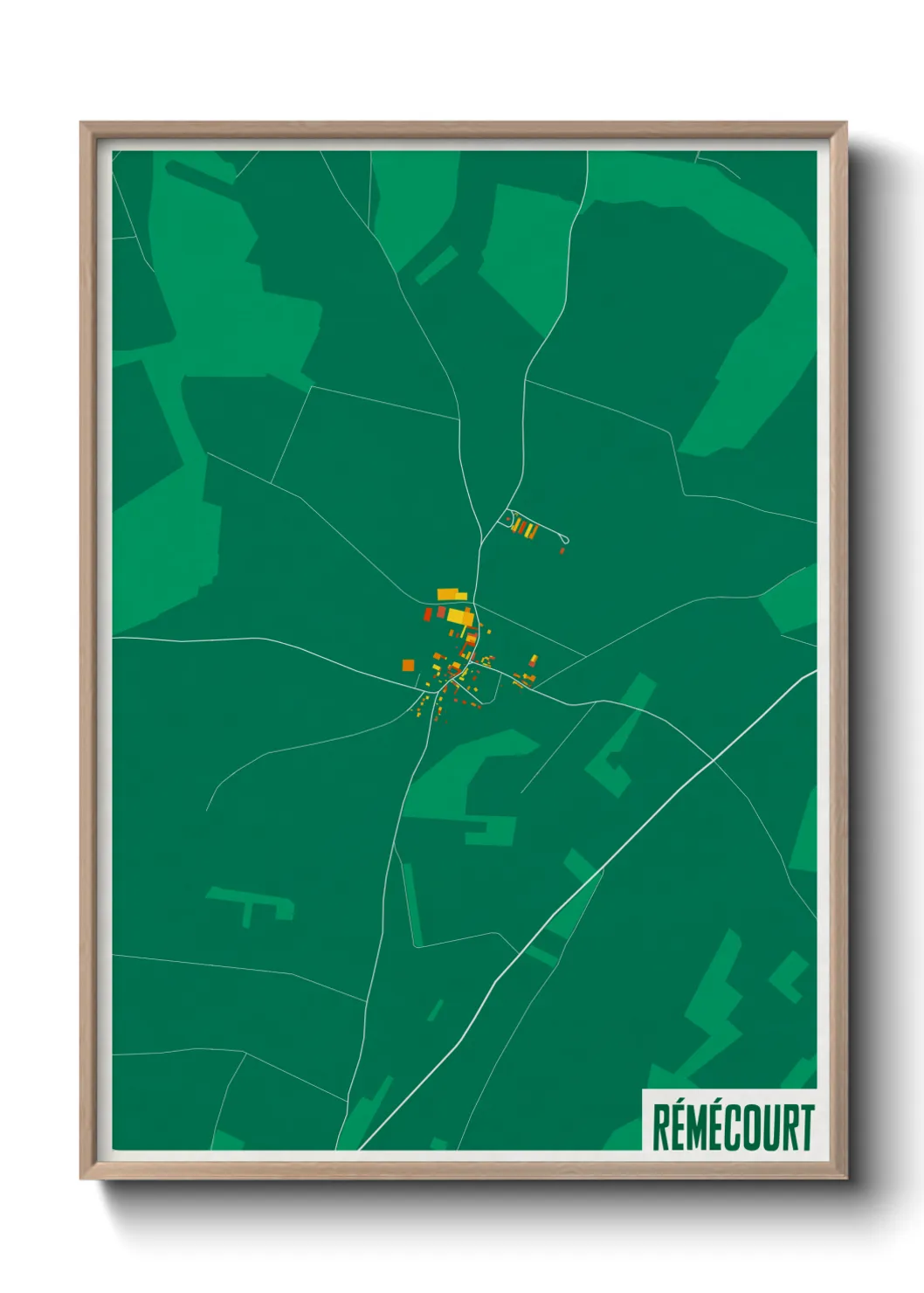 Une affiche de carte sur Rémécourt