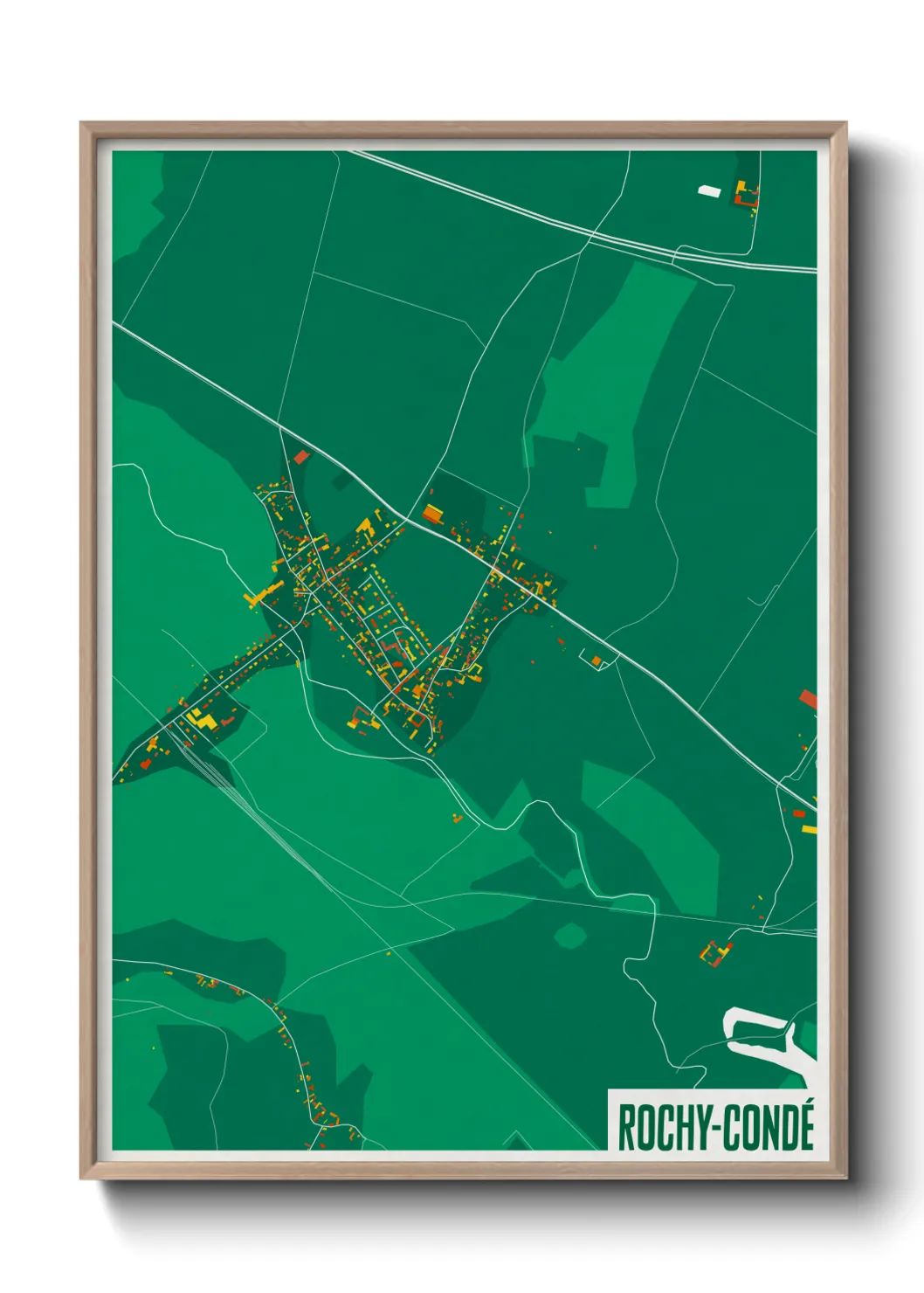 Une affiche de carte sur Rochy-Condé