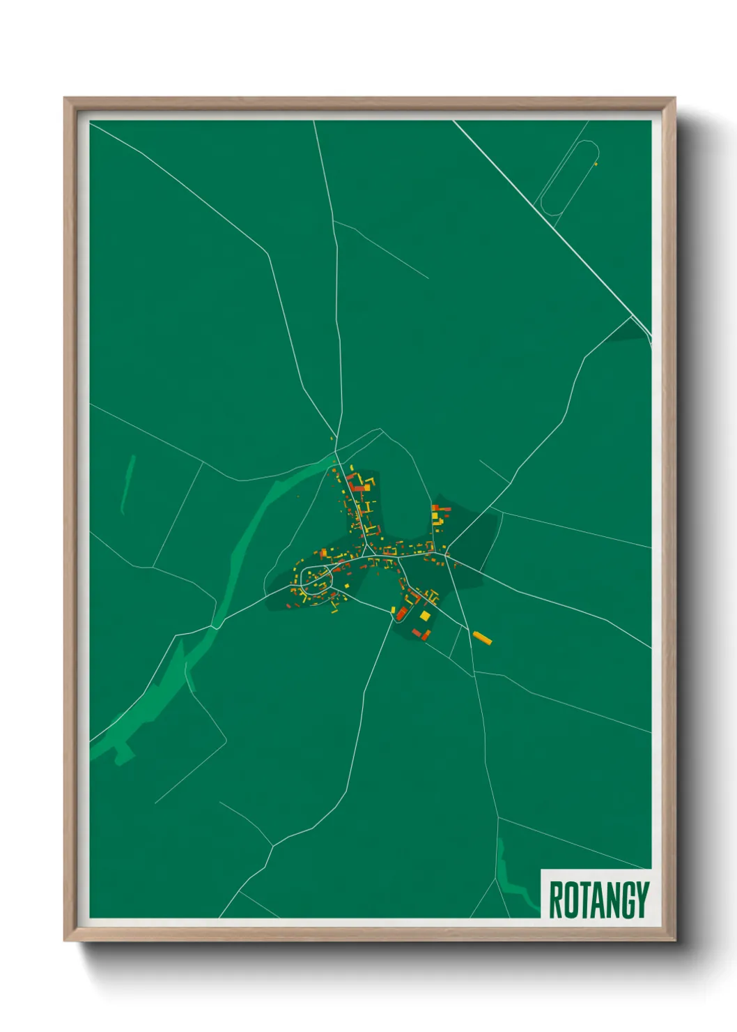 Une affiche de carte sur Rotangy