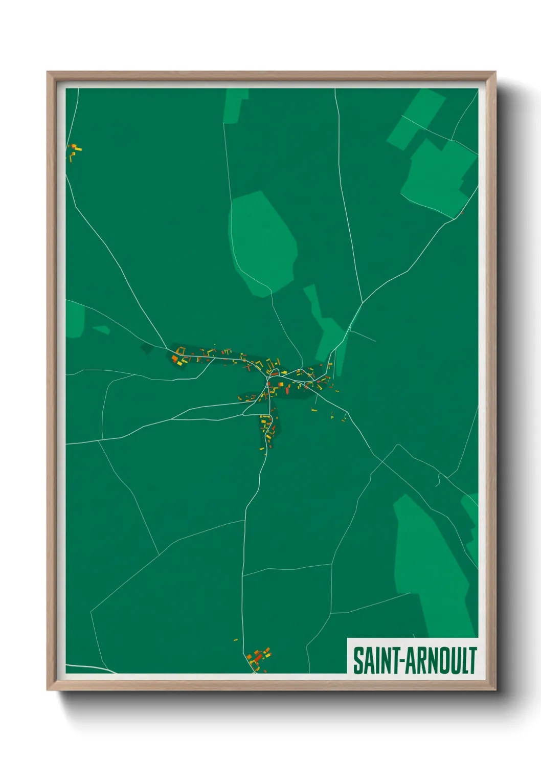 Une affiche de carte sur Saint-Arnoult