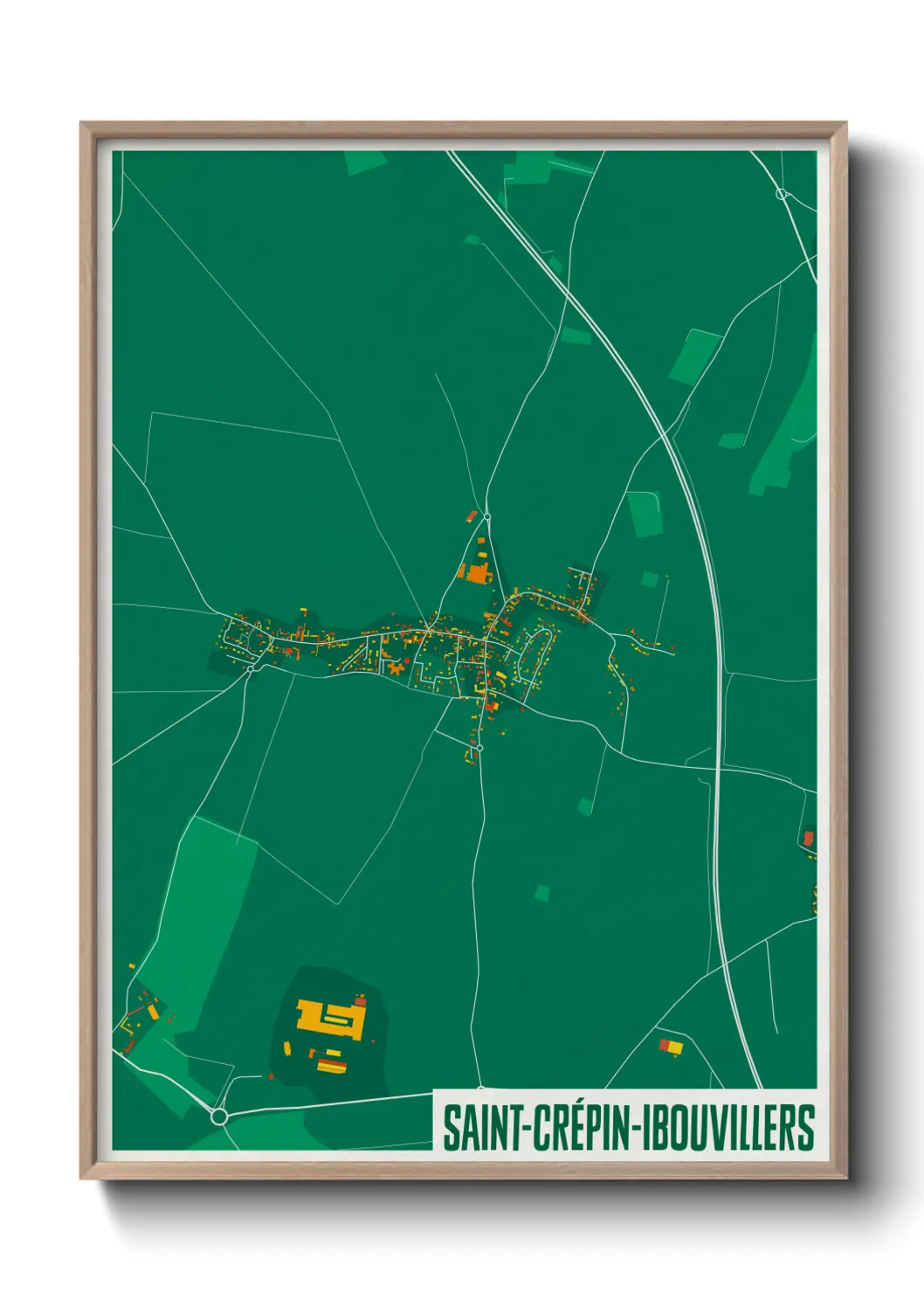 Un poster carteSaint-Crépin-Ibouvillers