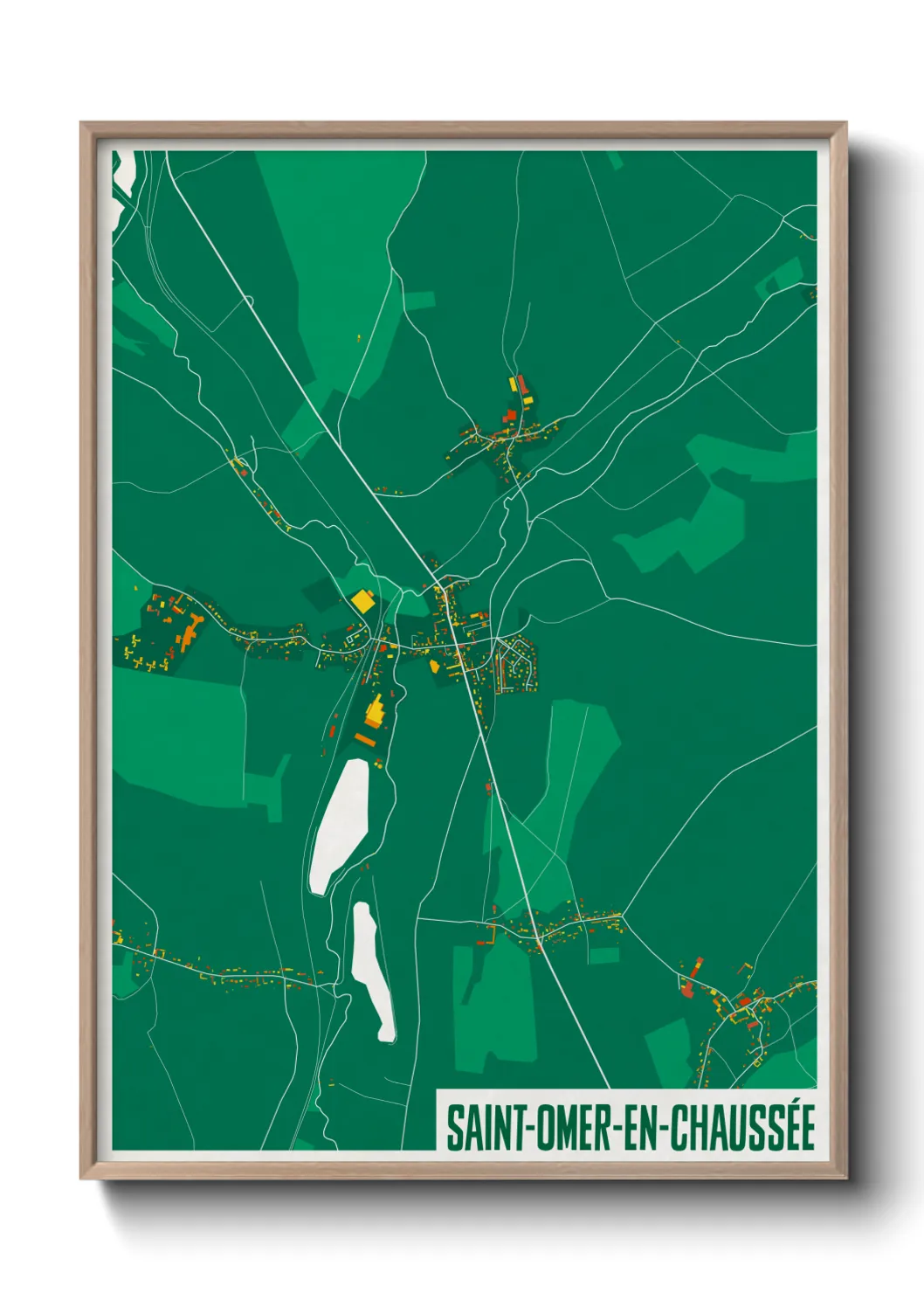 Un poster carteSaint-Omer-en-Chaussée