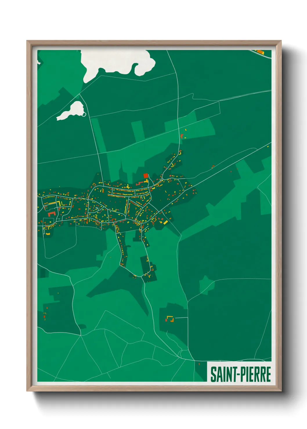 Une affiche de carte sur Saint-Pierre