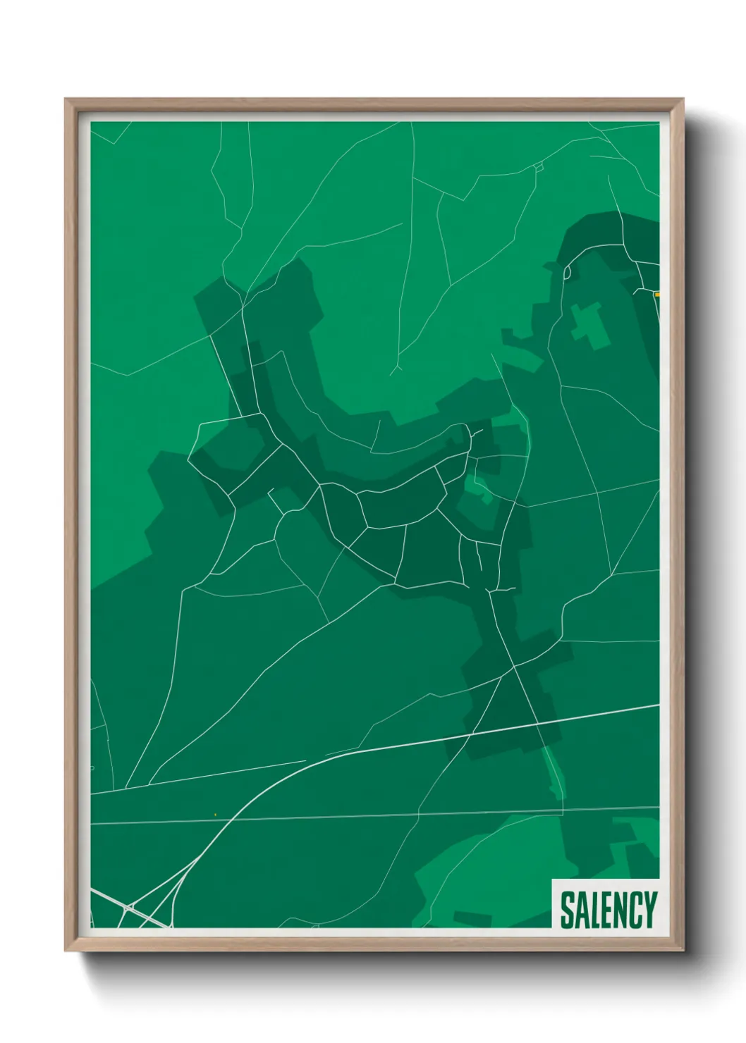 Une affiche de carte sur Salency