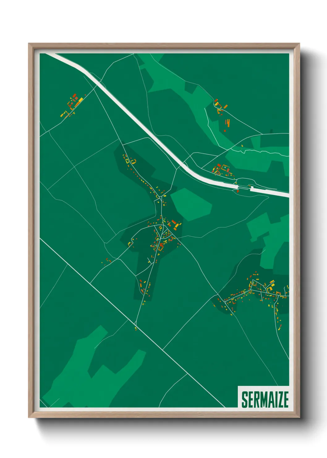 Une affiche de carte sur Sermaize