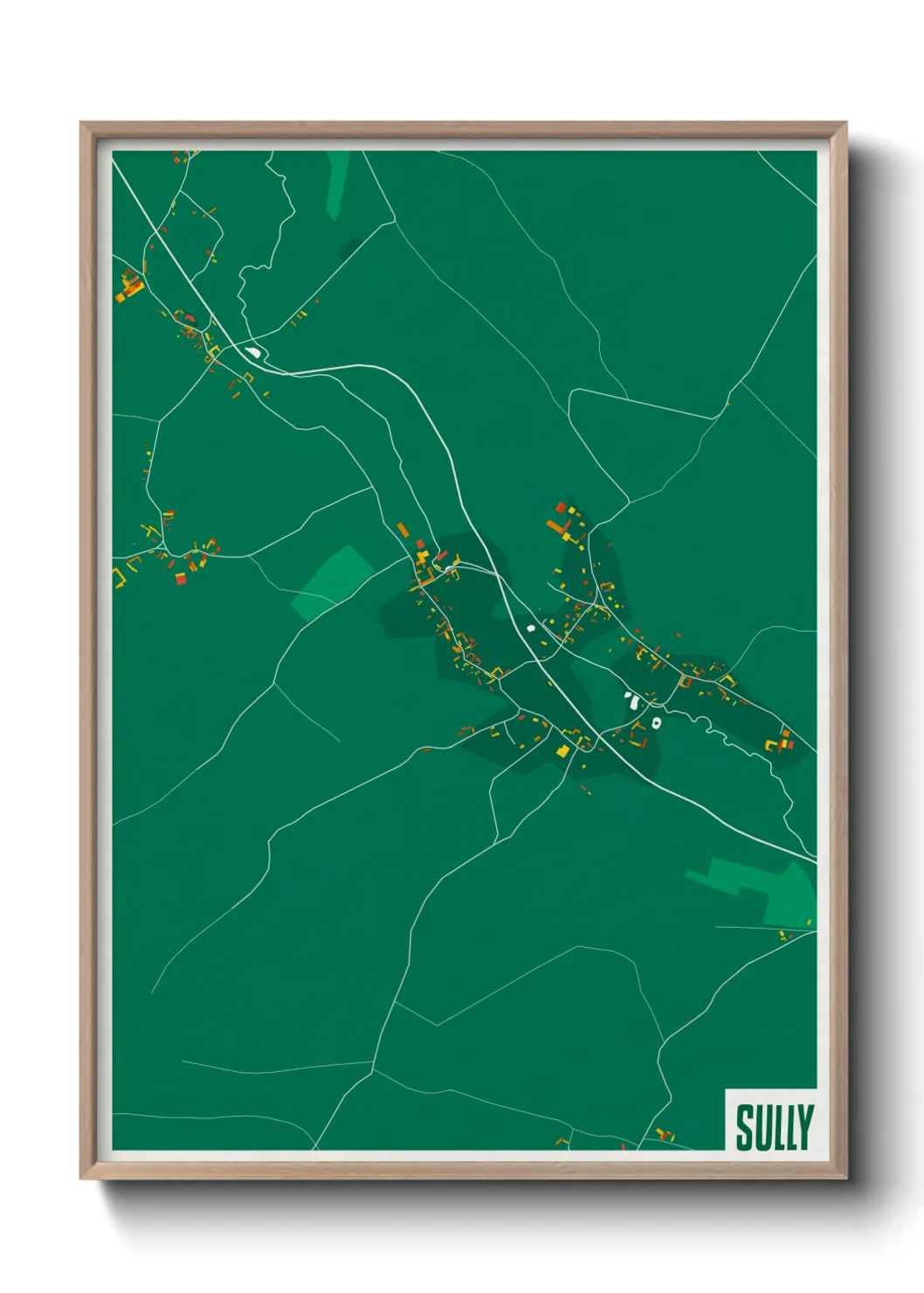 Une affiche de carte sur Sully