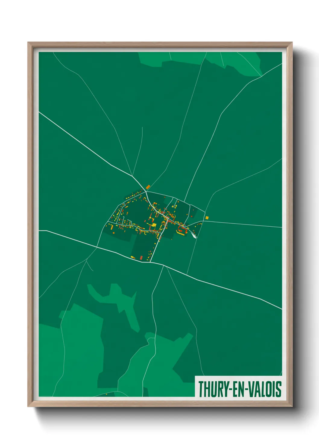 Une affiche de carte sur Thury-en-Valois