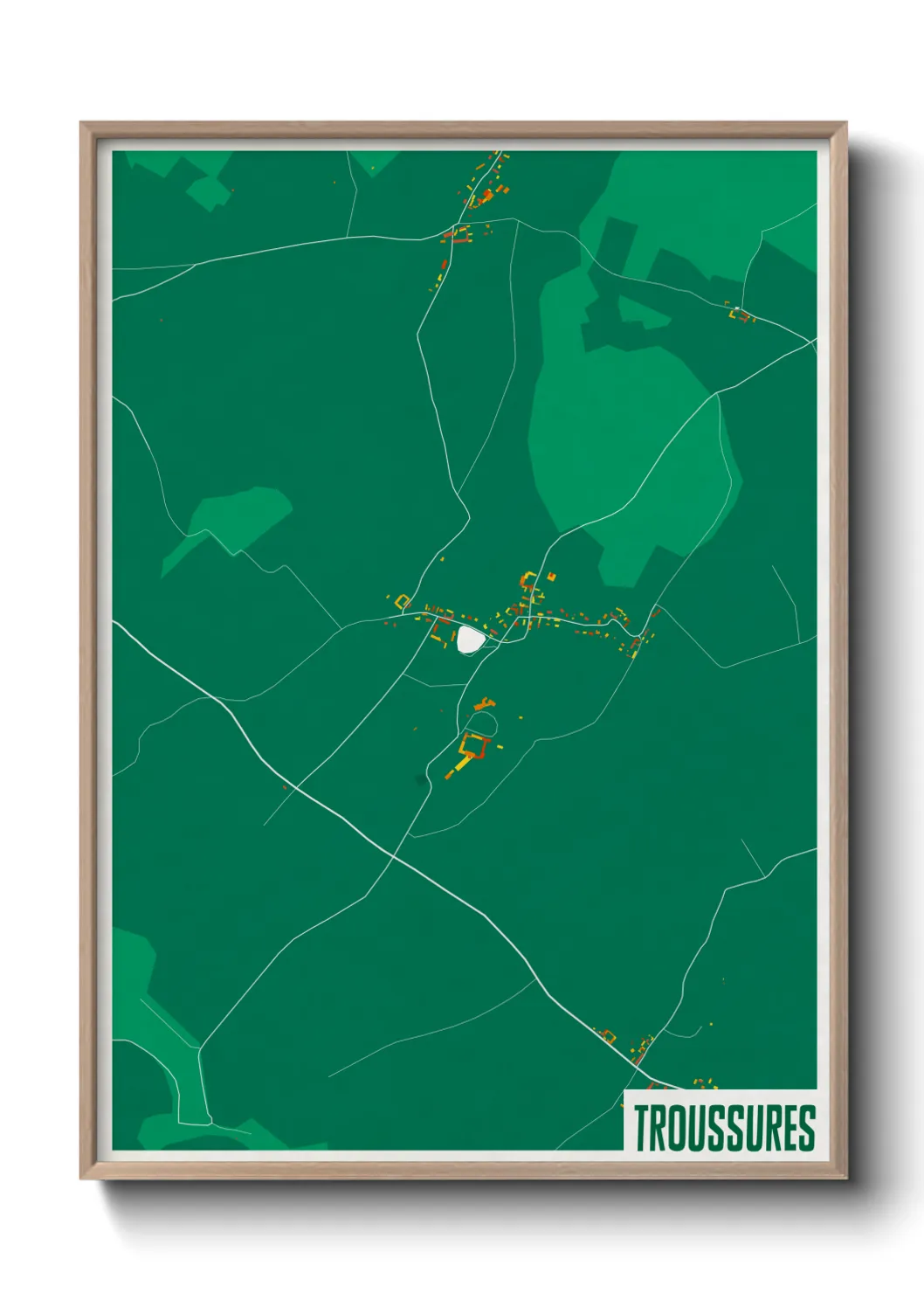 Une affiche de carte sur Troussures