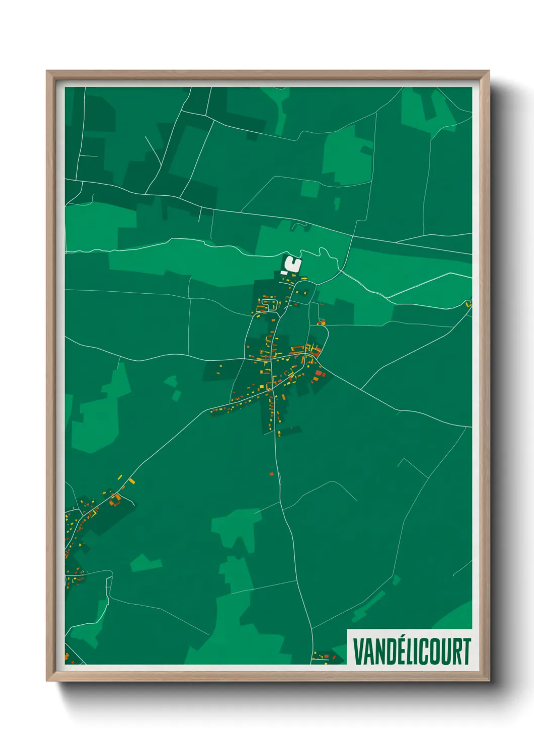 Une affiche de carte sur Vandélicourt