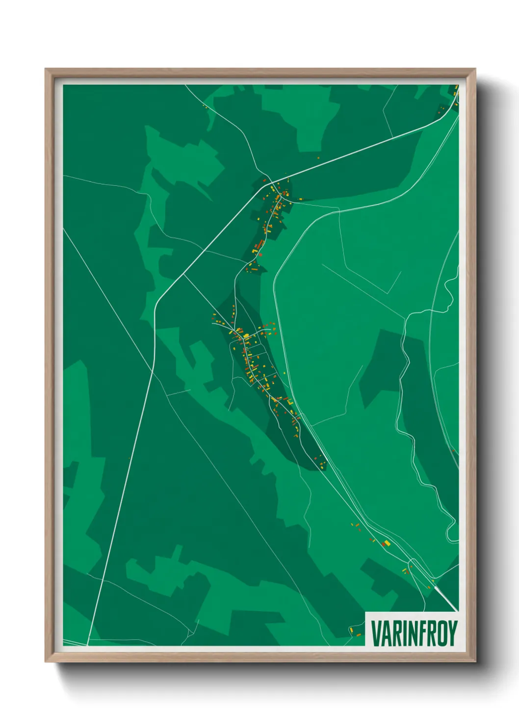 Une affiche de carte sur Varinfroy