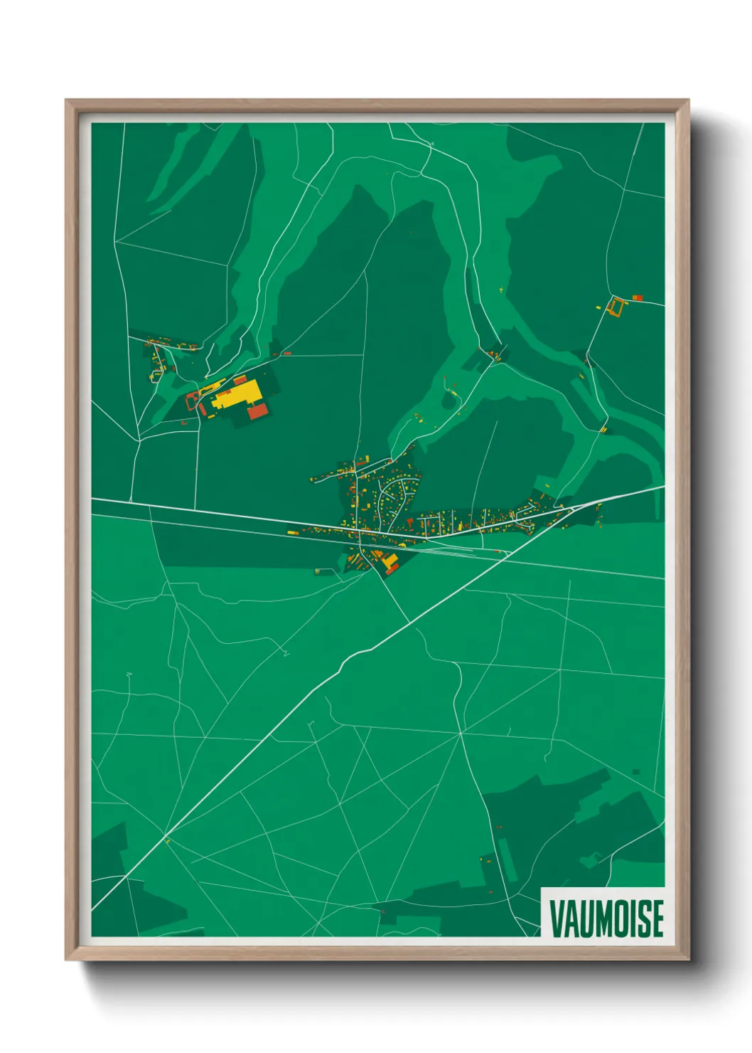 Une affiche de carte sur Vaumoise