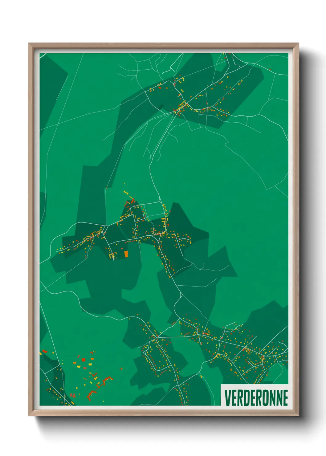 Une affiche de carte sur Verderonne