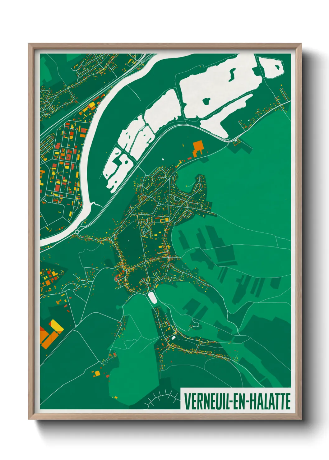 Un poster carteVerneuil-en-Halatte