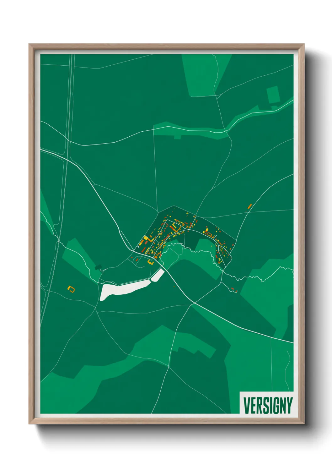 Une affiche de carte sur Versigny