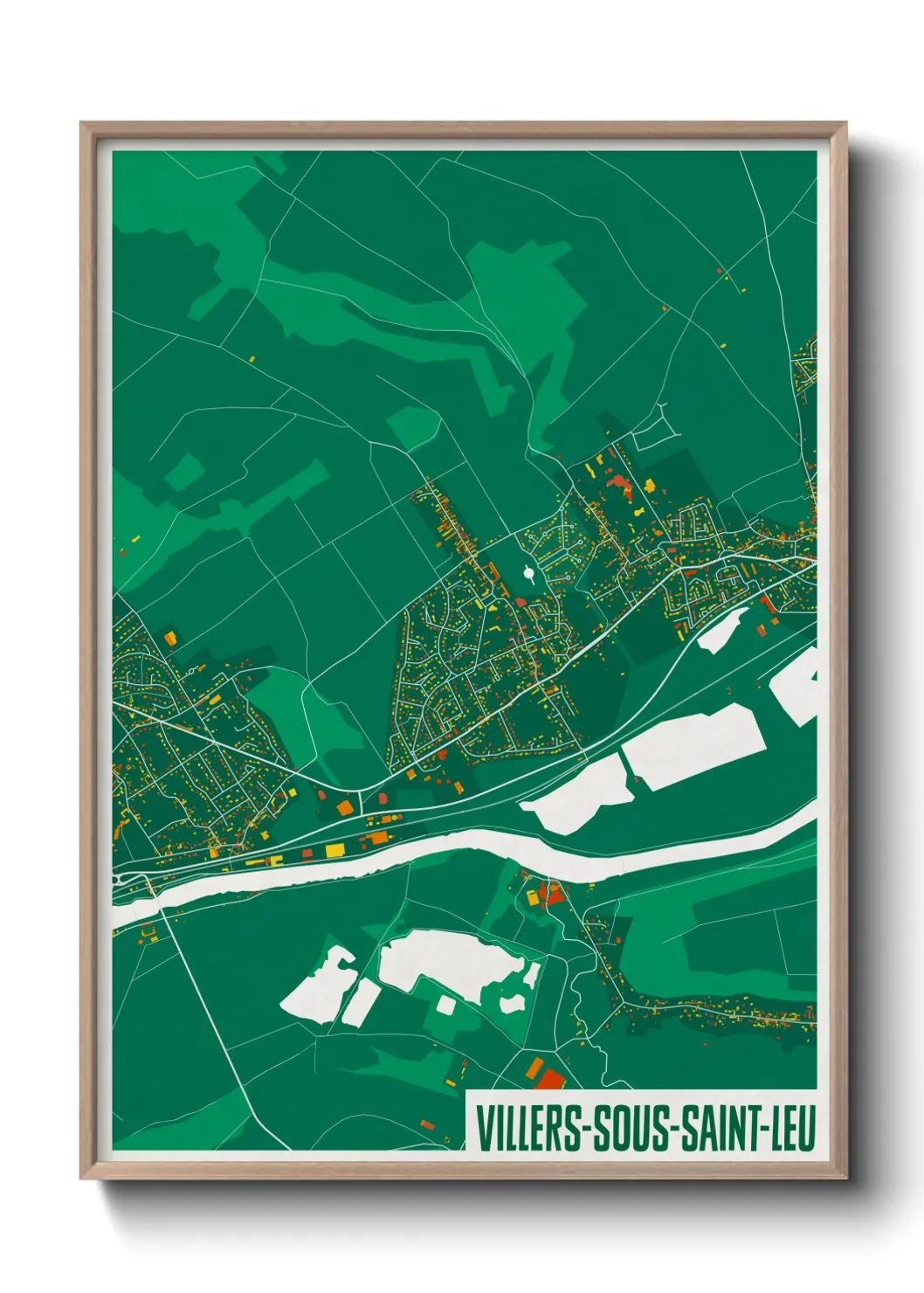 Une affiche de carte sur Villers-sous-Saint-Leu