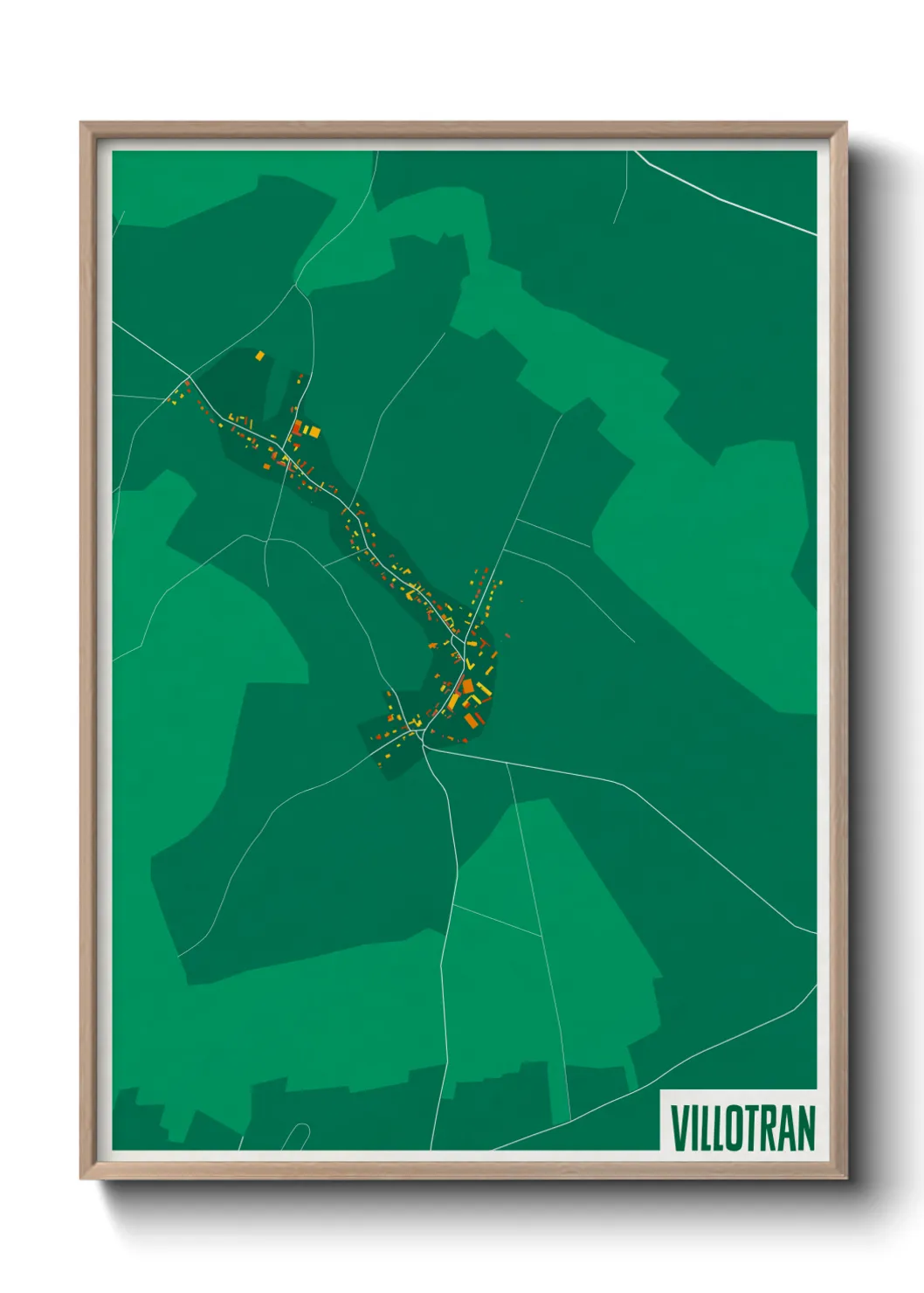 Une affiche de carte sur Villotran