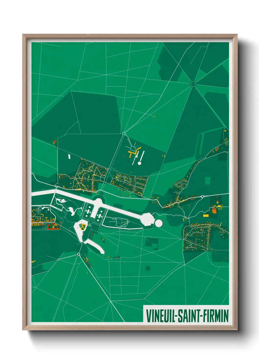 Une affiche de carte sur Vineuil-Saint-Firmin