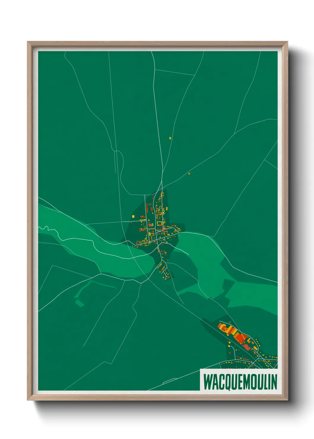 Une affiche de carte sur Wacquemoulin