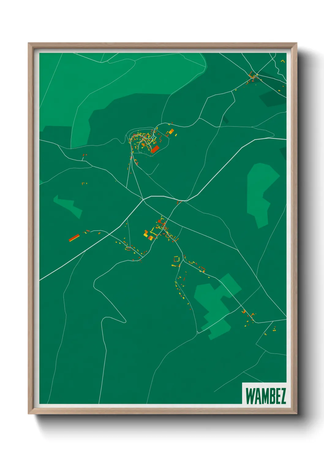 Une affiche de carte sur Wambez