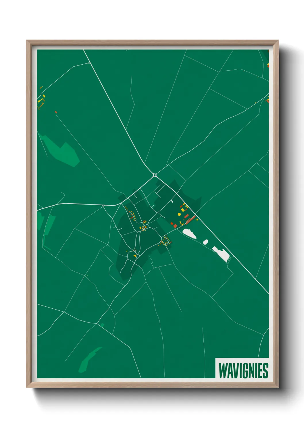 Une affiche de carte sur Wavignies