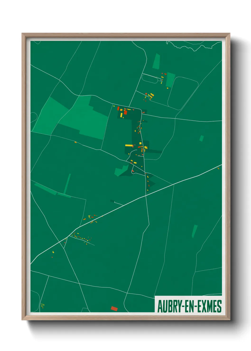 Une affiche de carte sur Aubry-en-Exmes