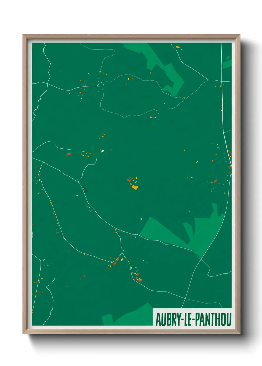 Une affiche de carte sur Aubry-le-Panthou